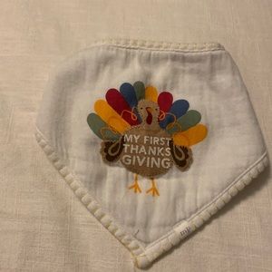 My first thanksgiving bib and Burt’s bees thanksgiving pajamas 6-9months